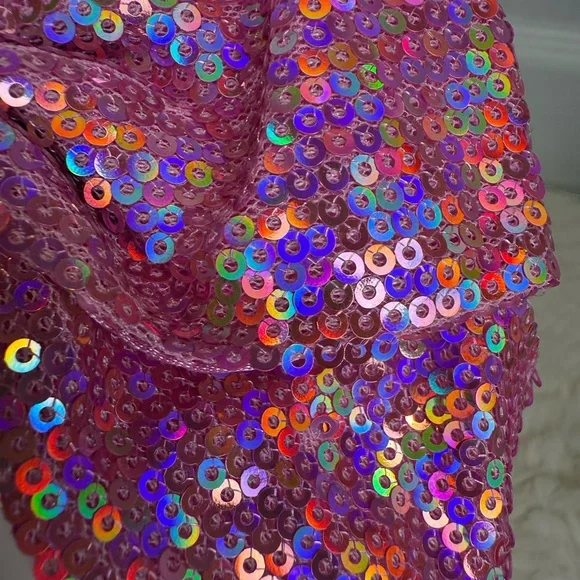 CAT & JACK PINK SEQUIN HAIR BOW CLIP - Picture 5 of 12